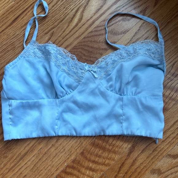Princess Polly light blue cropped top - Picture 1 of 1